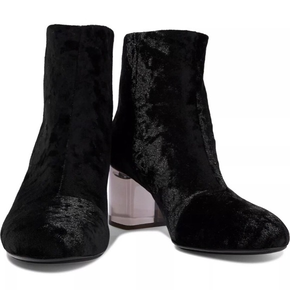 Rag & Bone Drea Boot Black crushed velvet Bootie - Picture 2 of 8